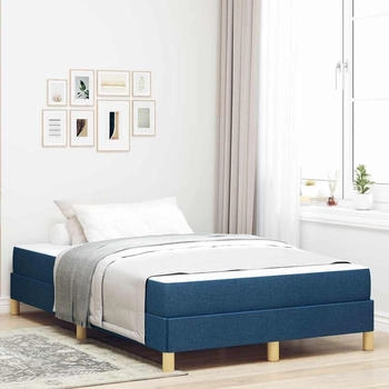 vidaXL Boxspringbett Blau und Braun 120 x 190 cm (3398555)