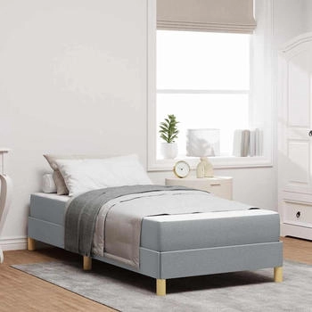 vidaXL Boxspringbett Hellgrau und Braun 90 x 190 cm (3398528)