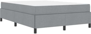 vidaXL Boxspringbett Hellgrau und Schwarz 140 x 190 cm (3398857)