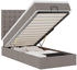 vidaXL Ottoman-Bett mit Matratze & LEDs Taupe 80x200 cm Stoff (3314131)