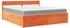 vidaXL Bett mit Schubladen und Matratze Wachsbraun 140x190 Massivholz (3281912)
