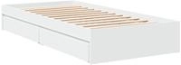vidaXL Bettgestell mit Schubladen Wei&szlig; 100x200 cm Holzwerkstoff