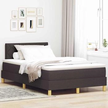 vidaXL Boxspringbett mit Matratze Dunkelbraun 120 x 190 cm Stoff (3342502)