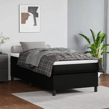 vidaXL Bettgestell Schwarz 90x190 cm Kunstleder (3121017)