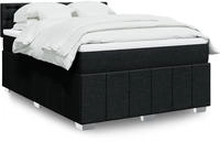 vidaXL Boxspringbett mit Matratze Schwarz 140x190 cm Stoff