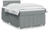 vidaXL Boxspringbett mit Matratze Hellgrau 120x190 cm Stoff (3289307)