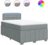 vidaXL Boxspringbett mit Matratze Hellgrau 120x190 cm Stoff (3289307)
