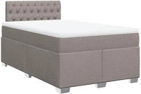 vidaXL Boxspringbett mit Matratze Taupe 120x200 cm Stoff