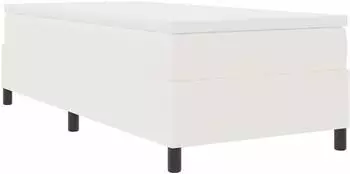 vidaXL Boxspringbett Creme und Weiß 203 x 90 x 60 cm Cordstoff (3337444)