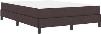 vidaXL Boxspringbett mit Matratze Dunkelbraun 140 x 200 cm Stoff (3398496)