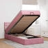 vidaXL Ottoman-Bett mit Matratze Rosa 80x200 cm Samt (3311884)