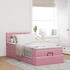 vidaXL Ottoman-Bett mit Matratze Rosa 80x200 cm Samt (3311884)