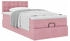 vidaXL Ottoman-Bett mit Matratze Rosa 80x200 cm Samt (3311884)