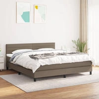 Boxspringbett Mit Matratze Taupe 120x200 Cm Stoff Vidaxl