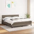 vidaXL Boxspringbett mit Matratze Taupe 120x200 cm Stoff (3140365)