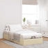 vidaXL Ottoman-Bett ohne Matratze Creme 80x200 cm Stoff (3310838)