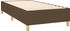 vidaXL Boxspringbett mit Matratze Dunkelbraun 90x190 cm Stoff (3132036)