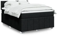 vidaXL Boxspringbett mit Matratze Schwarz 140x190 cm Stoff