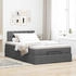 vidaXL Ottoman-Bett mit Matratze Dunkelgrau 120x190 cm Stoff (3311609)