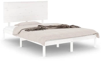 vidaXL Massivholzbett ohne Matratze Weiß 120x200 cm Kiefernholz (3104799)