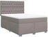 vidaXL Boxspringbett mit Matratze Taupe 160x200 cm Stoff (3290550)