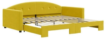 vidaXL Tagesbett Ausziehbar Gelb 100x200 cm Samt (3197313)