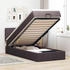 vidaXL Ottoman-Bett mit Matratze Dunkelbraun 80x200 cm Stoff (3311417)