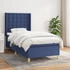 vidaXL Boxspringbett mit Matratze Blau 90x190 cm Stoff (3132119)