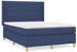 vidaXL Boxspringbett mit Matratze Blau 90x190 cm Stoff (3132119)