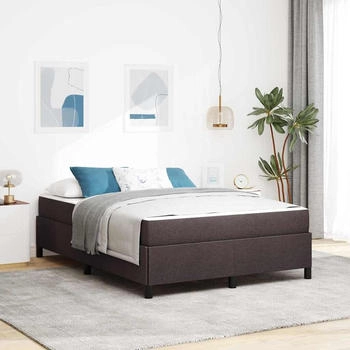 vidaXL Boxspringbett Braun 140 x 200 cm Stoff und Holzwerkstoff (3398867)