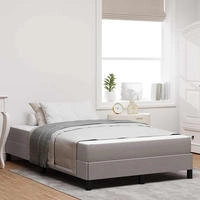 vidaXL Boxspringbett Taupe 120 x 200 cm Stoff