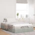 vidaXL Ottoman-Bett ohne Matratze Hellgrau 120x190 cm Samt (3310949)