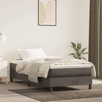 vidaXL Boxspringbettgestell Dunkelgrau 160x200 cm Samt