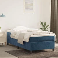 Bettgestell Ohne Matratze Dunkelblau 160x200 Cm Samt Vidaxl