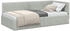 vidaXL Eckbettgestell mit Kopfteil Hellgrau 100 x 200 cm Samt (42016276)