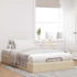 vidaXL Ottoman-Bett ohne Matratze Creme 120x190 cm Stoff (3310866)