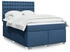 vidaXL Boxspringbett mit Matratze Blau 160x200 cm Stoff (3290559)