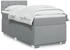 vidaXL Boxspringbett mit Matratze Hellgrau 140x190 cm Stoff (3285883)