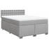 vidaXL Boxspringbett mit Matratze Hellgrau 140x190 cm Stoff (3285883)