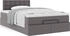 vidaXL Ottoman-Bett mit Matratze Grau 120x200 cm Kunstleder (3311301)