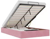 vidaXL Ottoman-Bett ohne Matratze Rosa 120x200 cm Samt
