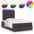 vidaXL Ottoman-Bett mit Matratze & LEDs Dunkelbraun 120x190 cm Stoff (3314158)