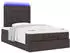 vidaXL Ottoman-Bett mit Matratze & LEDs Dunkelbraun 120x190 cm Stoff (3314158)