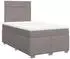 vidaXL Boxspringbett mit Matratze Taupe 120x200 cm Stoff (3290459)