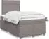 vidaXL Boxspringbett mit Matratze Taupe 120x200 cm Stoff (3290459)