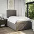 vidaXL Boxspringbett mit Matratze Taupe 120x200 cm Stoff (3290459)