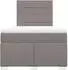 vidaXL Boxspringbett mit Matratze Taupe 120x200 cm Stoff (3290459)