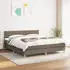 vidaXL Boxspringbett mit Matratze Taupe 120x200 cm Stoff (3140685)