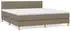 vidaXL Boxspringbett mit Matratze Taupe 120x200 cm Stoff (3140685)