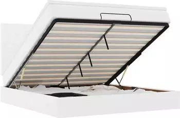 vidaXL Ottoman-Bett mit Matratze & LEDs Weiß 180x200 cm Kunstleder (3313866)